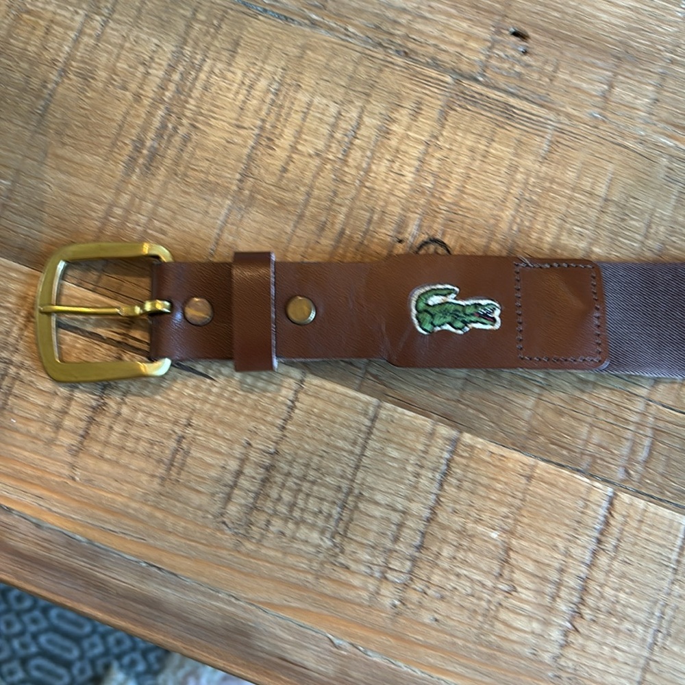 Vintage Y2K Lacoste Izod Leather Belt- Men’s Sz-38 Measures-42”L | Timeless EUC - Picture 4 of 9